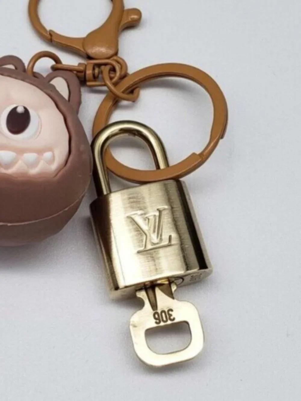 Louis Vuitton Gold Lock 🔑 Authentic LV Padlock + Bag Unbranded Labubu Charm